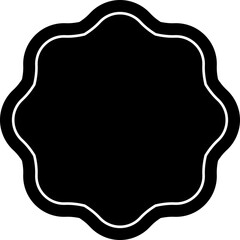 wavy round border silhouette.
Transparent background.