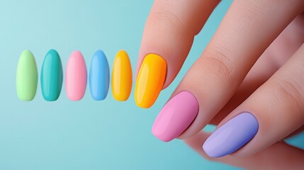 a nail technician working on a client's manicure