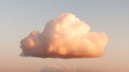 Golden Hour Cumulus Cloud in the Sky