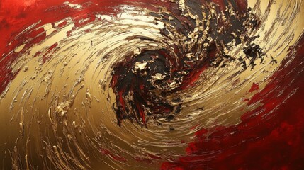 Dynamic abstract swirl art studio digital artwork vibrant colors close-up view modern expressionism