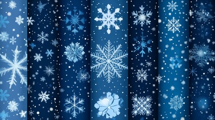 winter patterns with soft snowflake designs, Generative AI