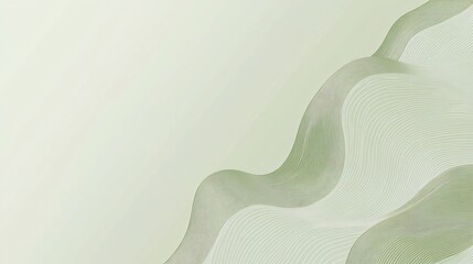 Minimalistic Pastel Green Wave Background Design