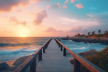 Fototapeta premium sunset on the pier