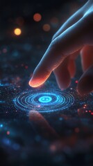Exploring Cosmic Connections With a Fingertip in a Vibrant Universe of Lights and Colors
