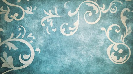 Serene Turquoise Swirl Background Design
