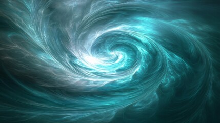 Serene Light with Gentle Swirls in Turquoise Background