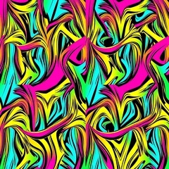 Neon Dreamscape: Abstract Seamless Pattern 