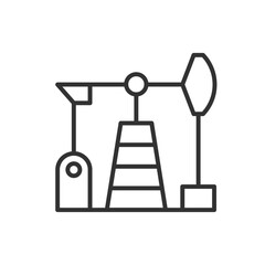 Oil Industry Icon - Pump Jack Icon