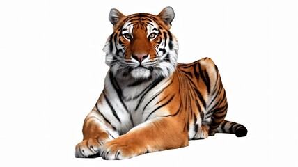 Obraz premium A tiger is lying down staring at me.
