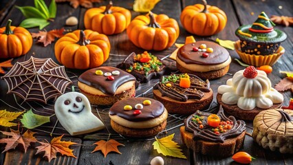 Spooky Halloween Party Invitation Cards: Delicious Treats & Festive Food Photography