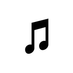 Black Musical Notes Flat Icon PNG