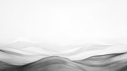 Fototapeta premium Abstract landscape art minimalist style black and white serene environment artistic viewpoint conceptual beauty