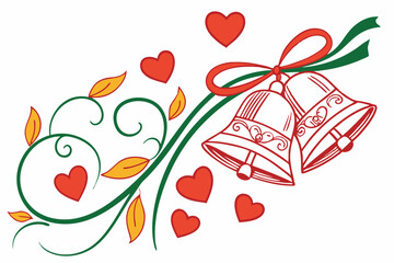 Create stunning designs with this elegant vector line art featuring Valentine-themed winterberry bows on a white background. Perfect for digital art, crafts, and romantic projects. Discover the beauty