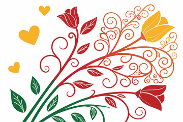 Create stunning designs with this elegant vector line art featuring Valentine-themed winterberry bows on a white background. Perfect for digital art, crafts, and romantic projects. Discover the beauty