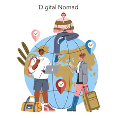 Millennial Hobbies. Flat Vector Illustration