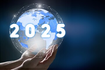 Global network. 2025 New Year
