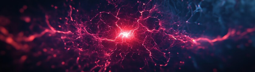 Abstract energetic background with vibrant lights and intricate patterns.