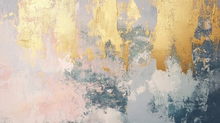 Obraz premium Abstract golden splashes artistic expression modern art contemporary gallery close-up view colorful texture exploration