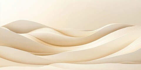 Fototapeta premium Abstract beige waves and curves background