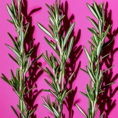 Fototapeta premium Rosemary on a solid background