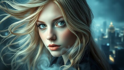 Naklejka premium a portrait of a very attractive girl