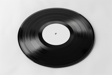 Obraz premium Album Cover. Mockup of Vinyl Record with White LP Cover for Rock Music