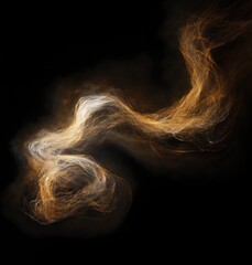 Naklejka premium Captivating Golden Dust Trail of Glittering Digital Luminescence