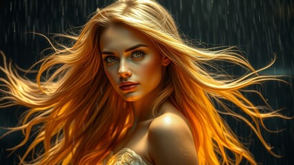 Fototapeta premium a portrait of a very attractive girl