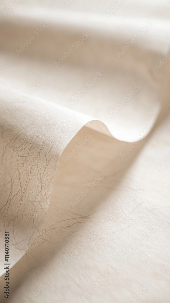 Aufkleber high-quality parchment texture with smooth curves and subtle tonal variations