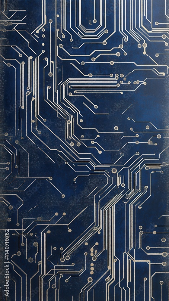 Fototapete sleek circuit board wallpaper showcasing intricate connections and modern design elements for tech e