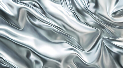 Fototapeta premium Smooth and reflective silver metal background with brushed texture, silver, abstract. Reflective. Illustration