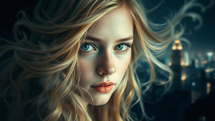 Fototapeta premium a portrait of a very attractive girl
