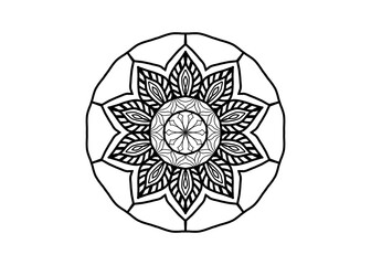 series of mandala line art design for tattoo logo icon graphic. illustration.