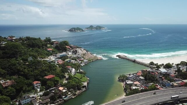 Rio de Janeiro Brazil Drone Praia dos Amores Praia do Pepe