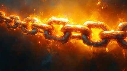Burning Metal Chain: A Powerful Visual of Liberation and Destiny