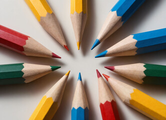 pencils isolated on white background