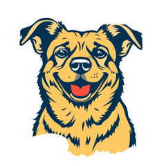 Playful Dog Portrait with Cheerful Expression