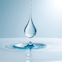 water drop on white background