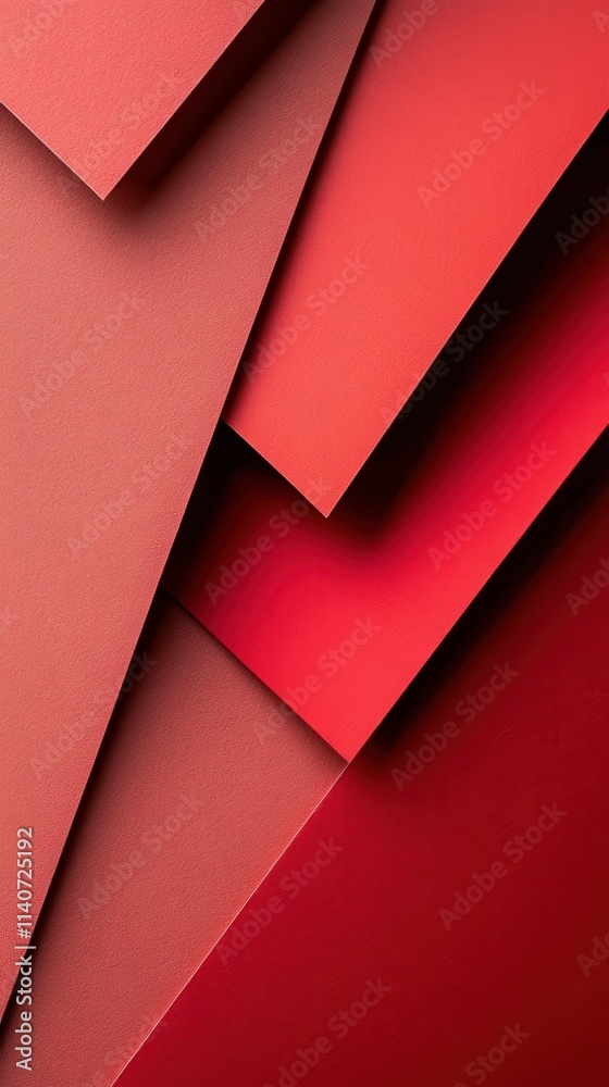 Aufkleber Bold red paper texture with soft velvety layers creating a rich visual contrast in vibrant hues