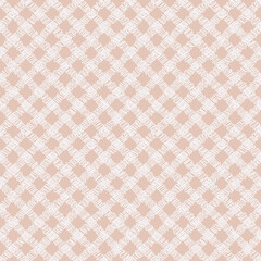 Fototapeta premium Scribble criss cross seamless pattern in cannoli cream and cream tan color