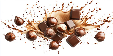 Chocolate and Hazelnut Explosion with Splashes