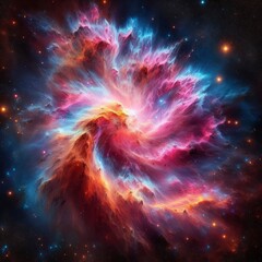 Stunning Display of a Nebula in a Starry Galaxy