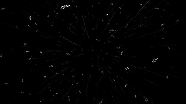 Floating Musical Note Singing Flow Notes. festive celebratory music videos, video intros, music presentations ads. concert or event. notation instrumental. music notes sheet Notes o musical concept