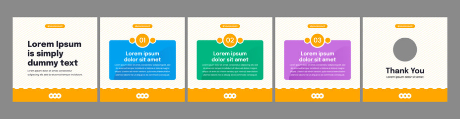 editable carousel template for social media posts © Rozin