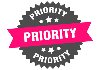 PRIORITY label. sign isolated on transparent background