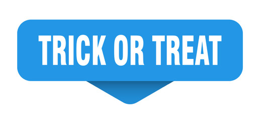 TRICK OR TREAT banner. sign isolated on transparent background