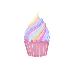cupcake with pink icing