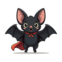 Cute bat Cartoon Vector Icon Illustration Animal Nature Icon Concept Isolated Premium Vector Cartoon
