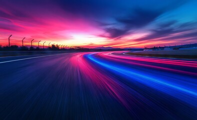 Obraz premium highway at night