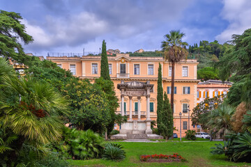 Fototapeta premium Garden on the square in Nervi, Italy
